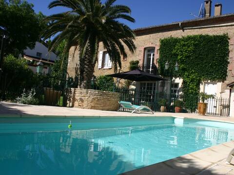 Large village house with superb pool and garden