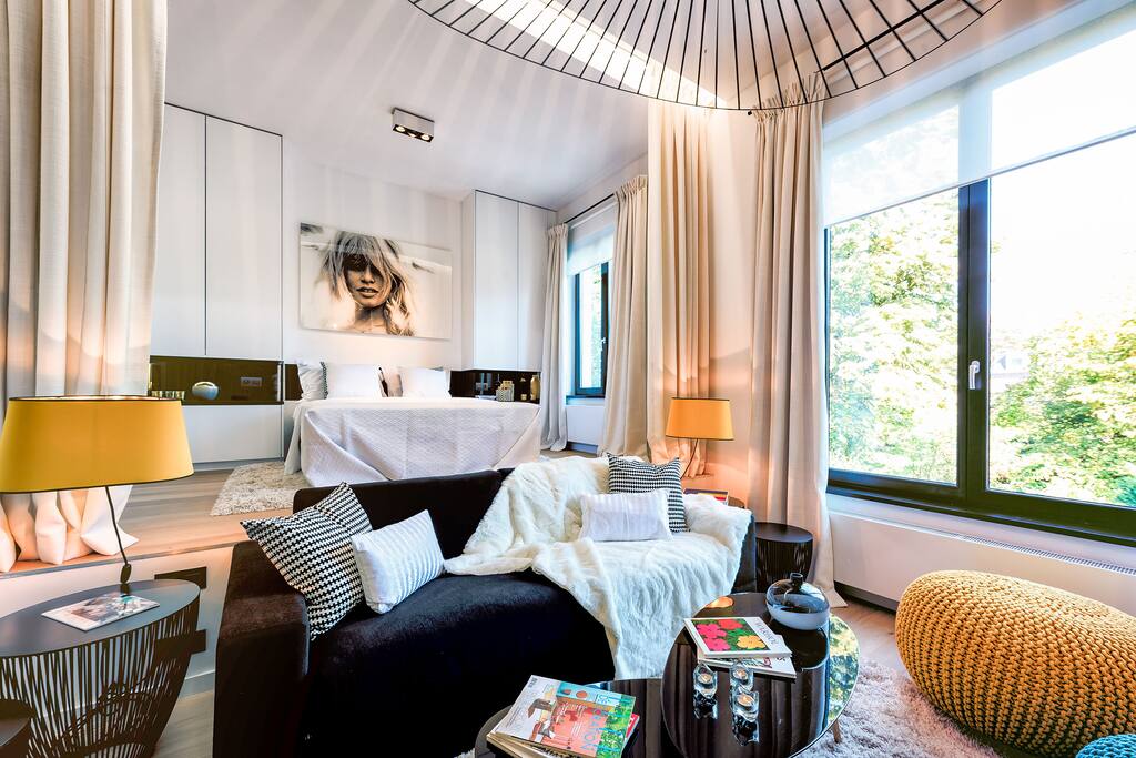Living Room with High-Quality Sofabed