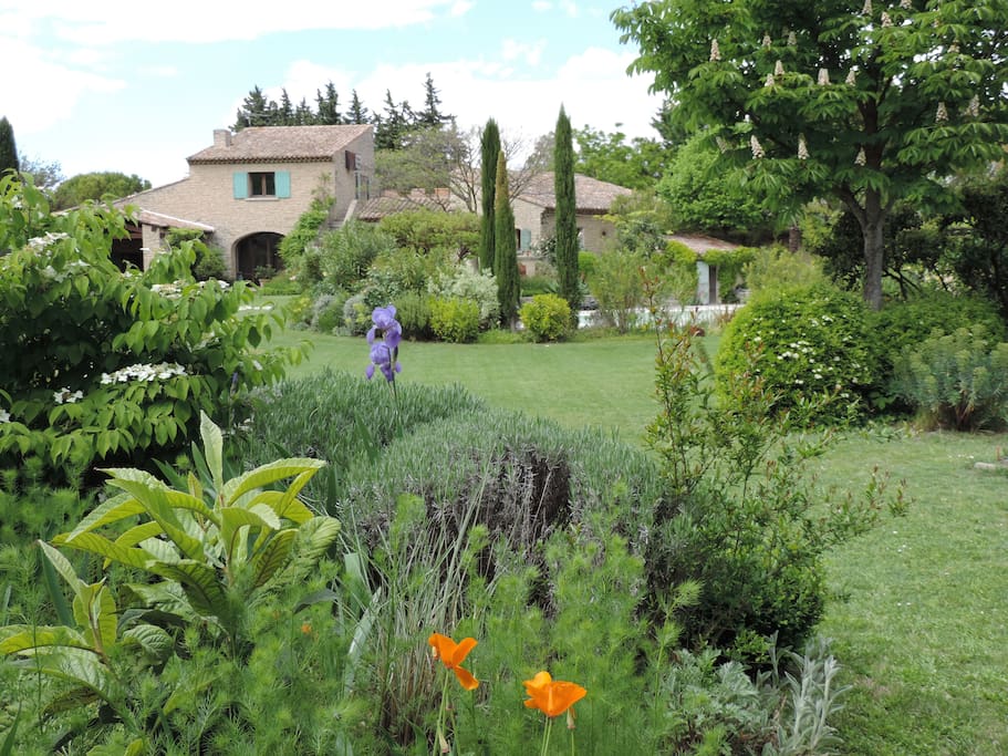 La grande maison vue du parc