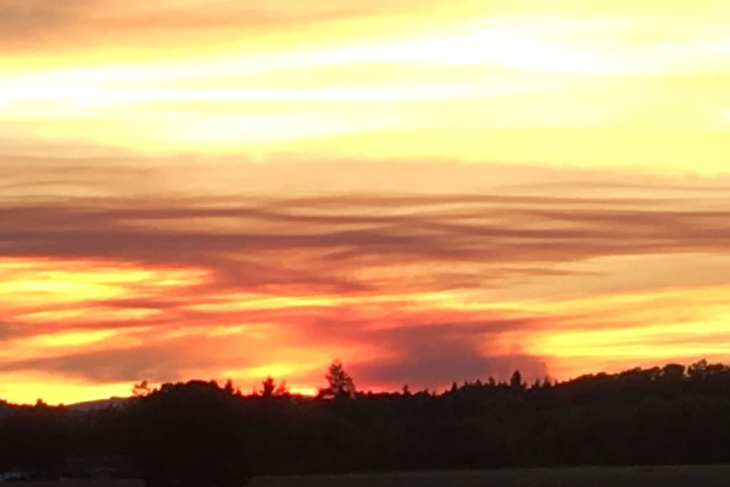 Sunset from our front porch