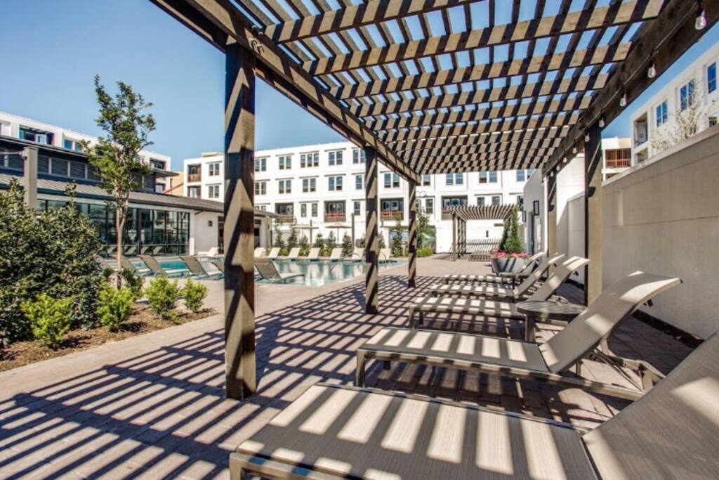 Lounge area by ♀️ Pool... very beautiful scenery, peaceful and suitable for reading a book or just relaxing.