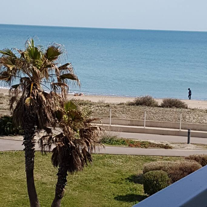 Vue sur la plage