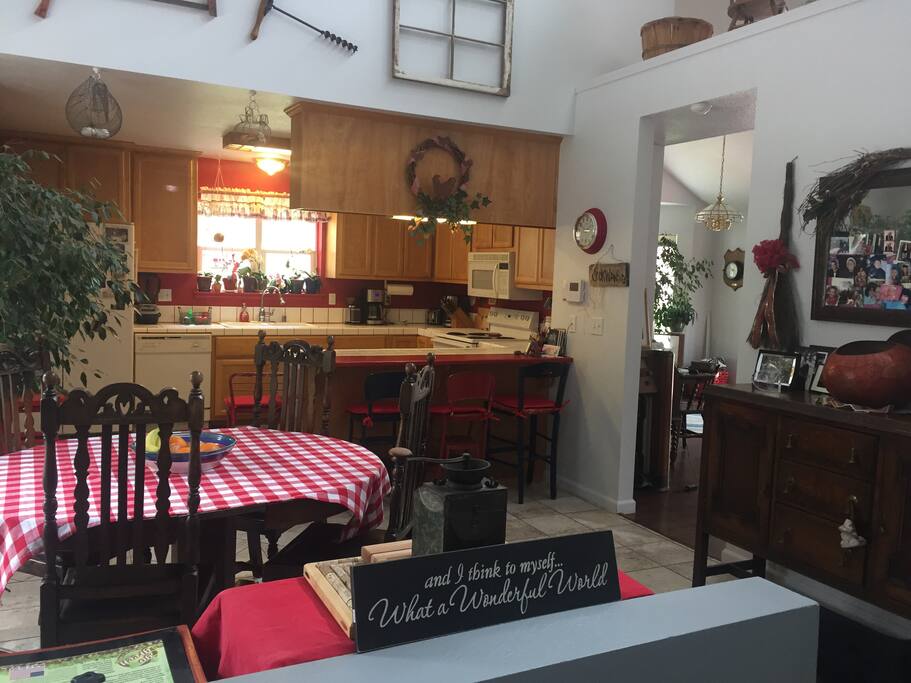 Dining area and kitchen