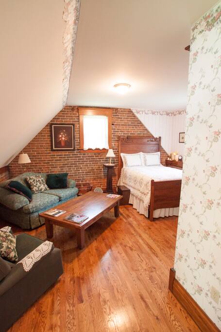 Spare full bed and sitting area