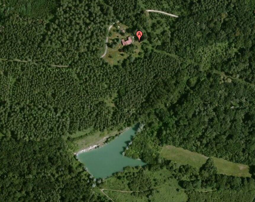 lake aerial view