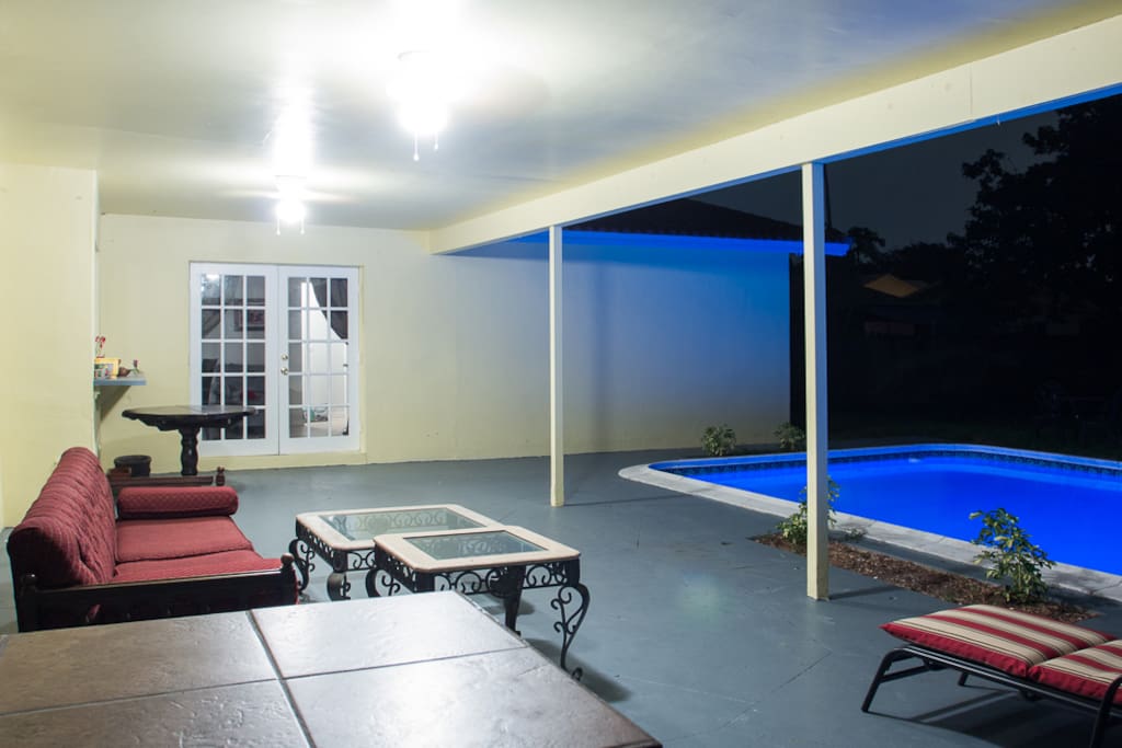 At the poolside, read a book or drink a cup of java.