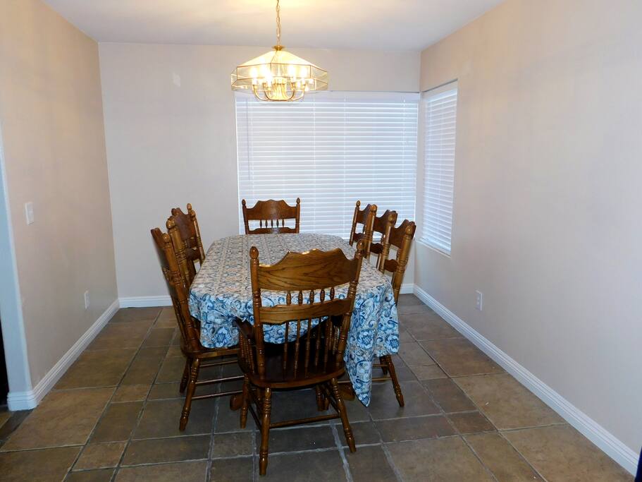 Main dining table with seating for eight