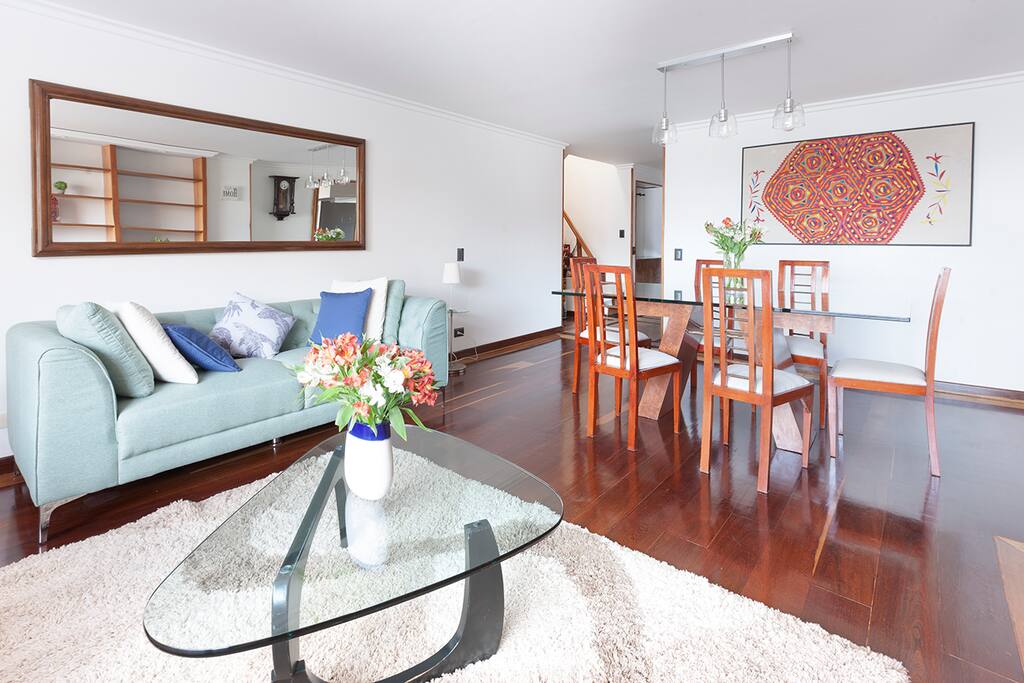 Bright and Large living and dining room.
