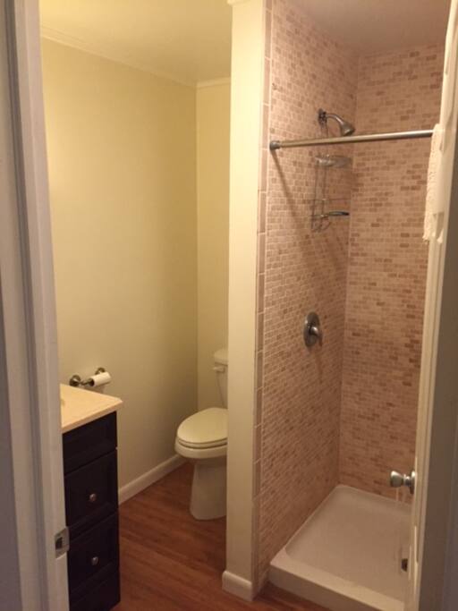 New, clean, private bathroom
