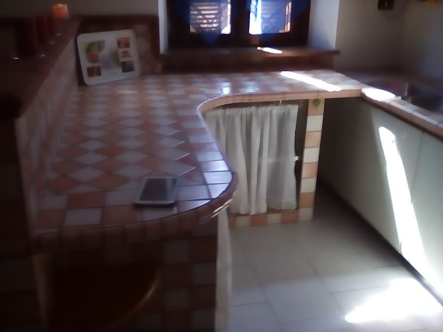 zona cucina in muratura
