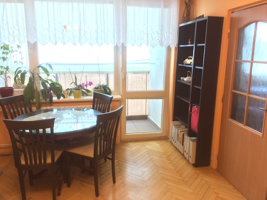 Living room with balkony