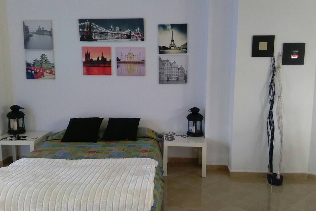 Sofá cama en el salón.