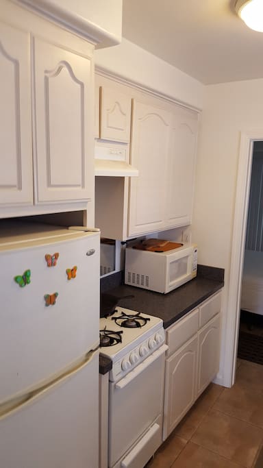 kitchen is bright and clean