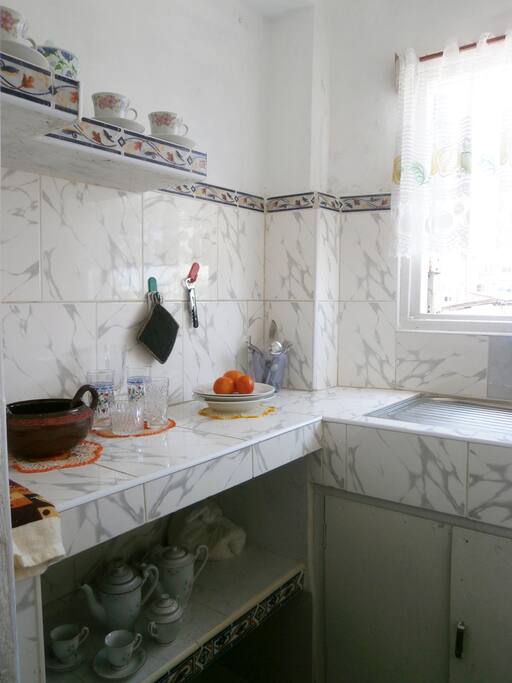 The Kitchenette. Well equipped and clean.