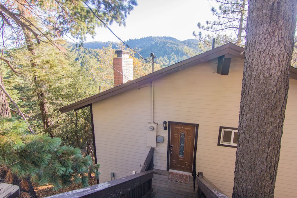 Fun entrance leading down into the home - feels very private and secluded.