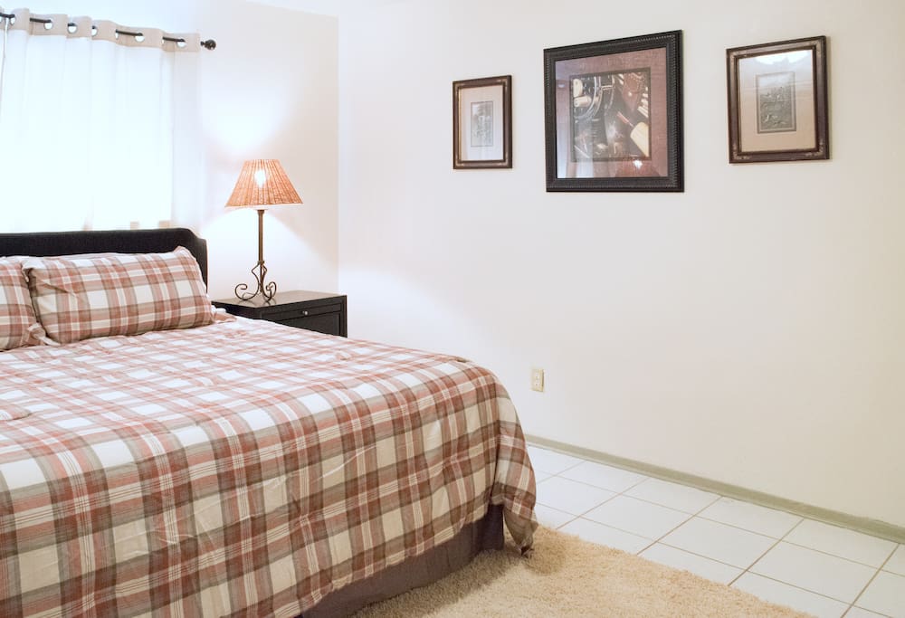 Ample room all the way around the bed.