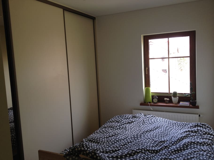 Bedroom with blinds for your peaceful sleep