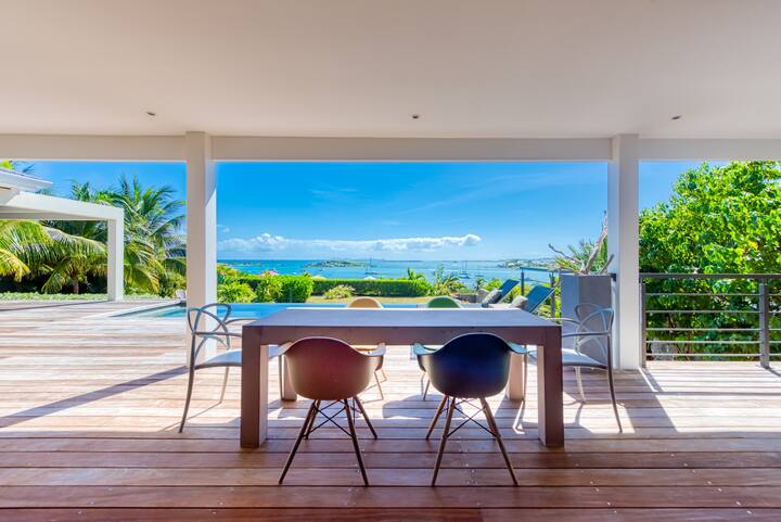 Villa Au Fil De L Eau Vue Mer Style Minimalist Villas For Rent In Cul De Sac Collectivite De Saint Martin St Martin