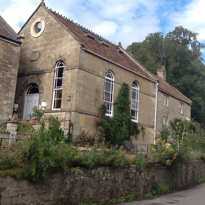 Chapel House has an elevated position above the village high street.