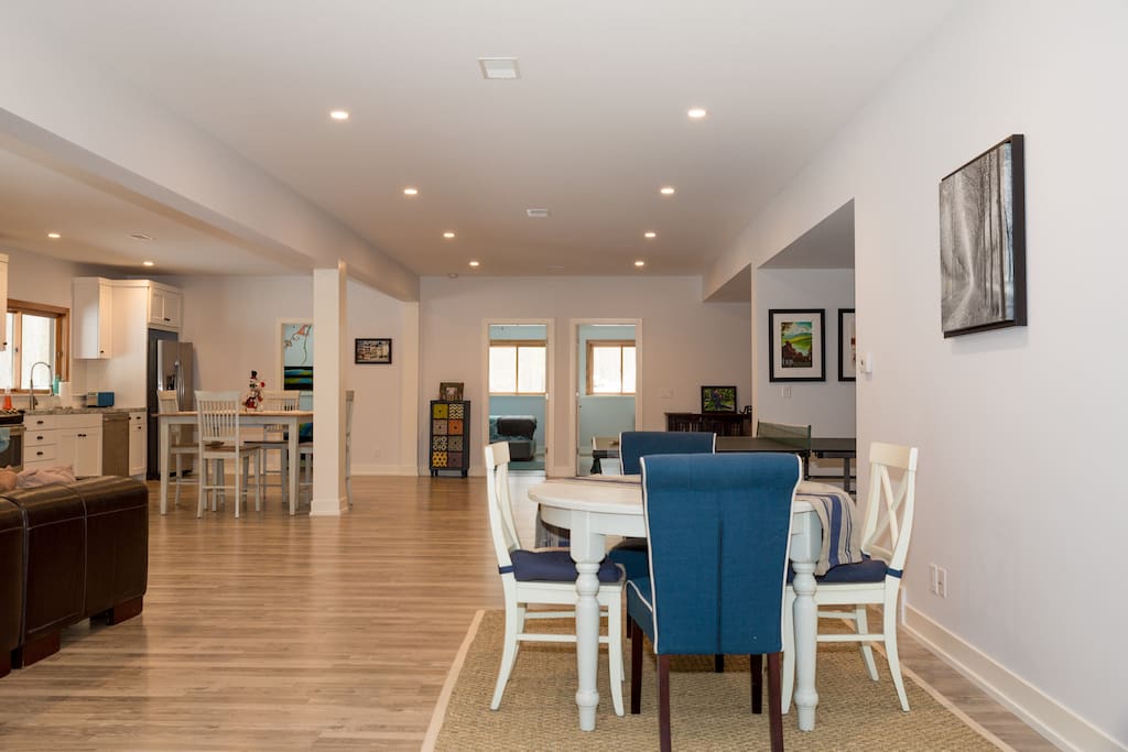 Open concept floor plan with plenty of natural light and room.
