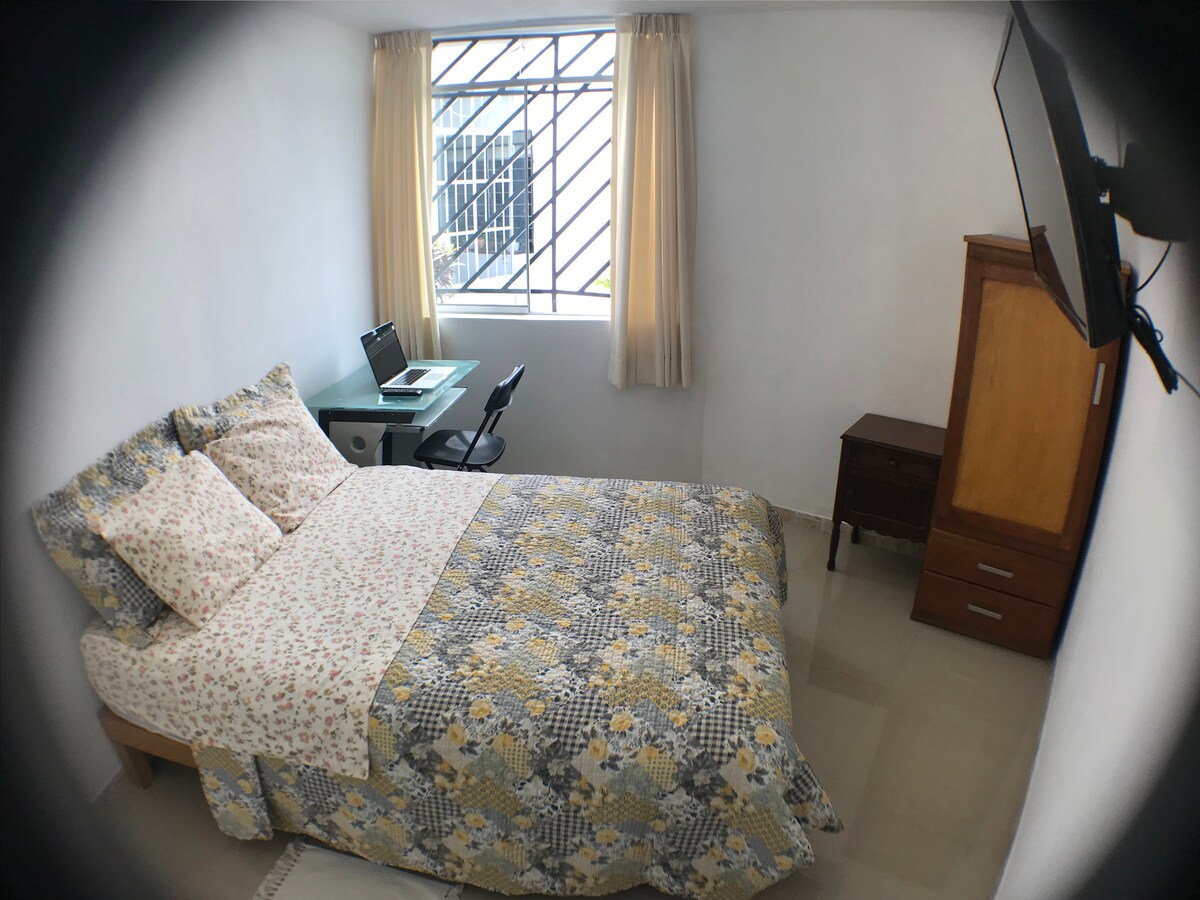 Prvá izba je priestranná a má šatník, stôl na prácu, inteligentný HD televízor so službou Netflix a vlastnú kúpeľňu. - Prvá izba je priestranná a má šatník, stôl na prácu, inteligentný televízor s vysokým rozlíšením vrátane Netflixu a kúpeľňu.