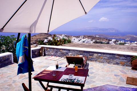 Ios, little & quiet home with astonishing view