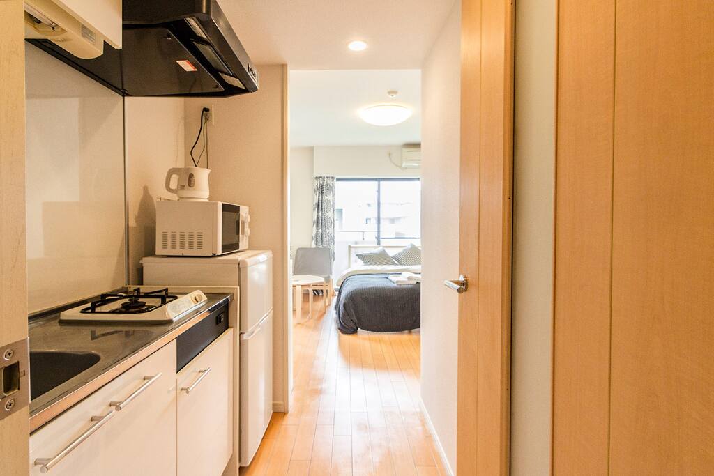 View from the kitchen into the main