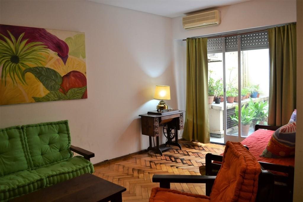 Living room with air conditioner
