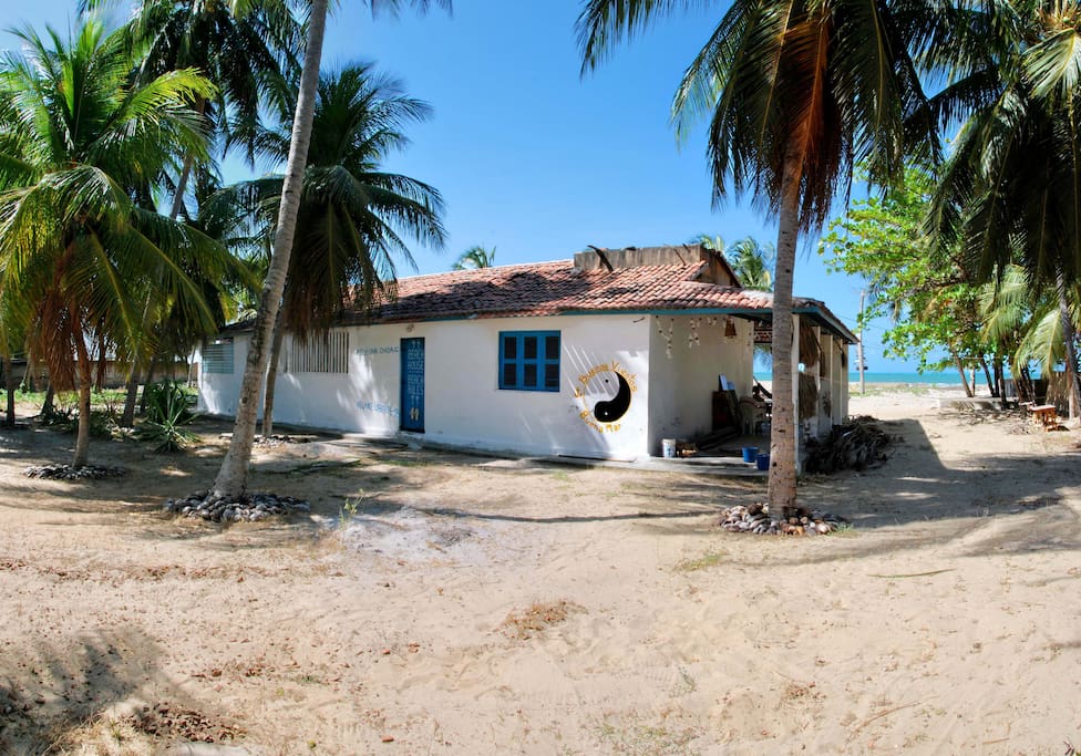 vista del jardin, mira la playa que hermosa!