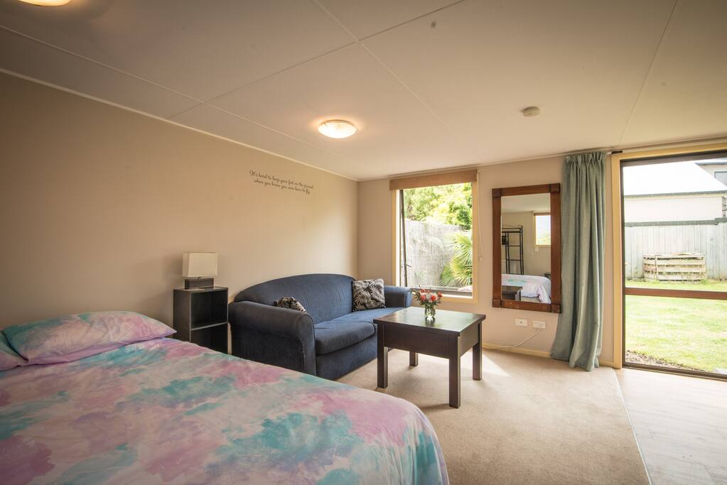 Queen size bed, with sofa bed option.