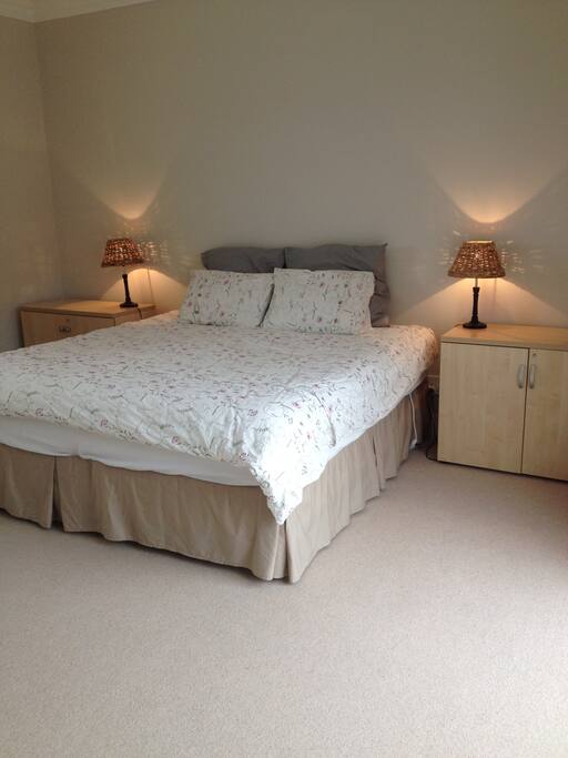 Main bedroom with king sized bed.