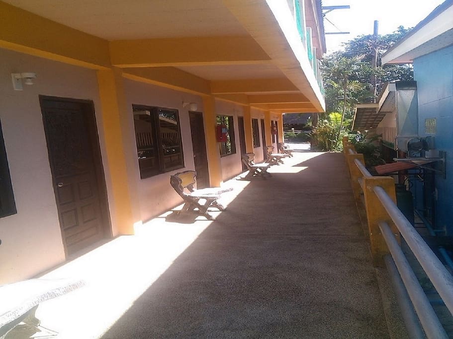 view to the doublerooms groundfloor