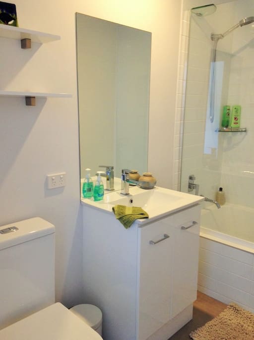 Private ensuite with bath, shower and toilet