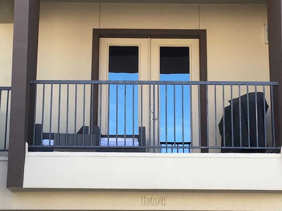 Balcony off living room area