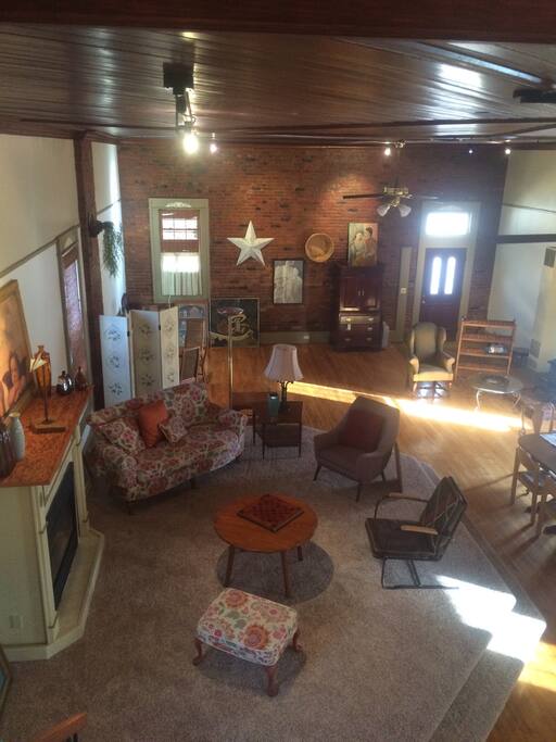View from lofted bedroom