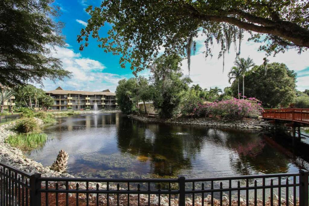 tropical oasis - walk around fountains and over bridges and count the turtles, birds, chameleons