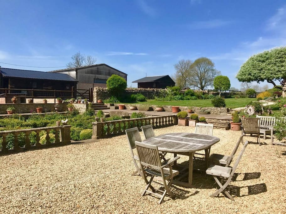 During the summer, sit out outside and enjoy the beautiful, well maintained English Garden.