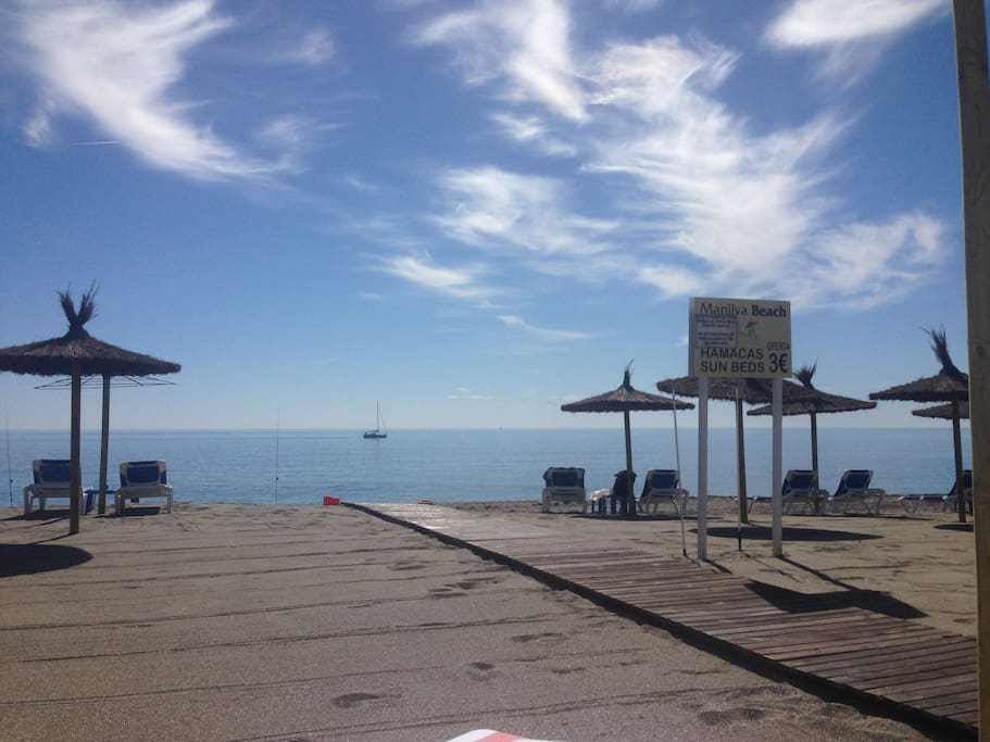 View from Manilva Beach Bar