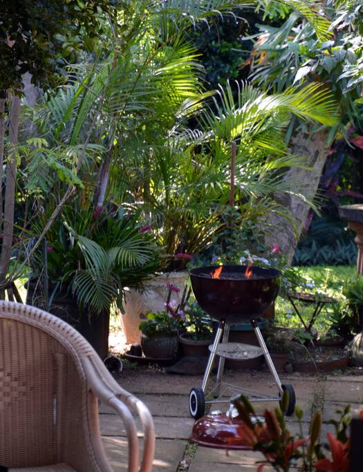 Braai area in the secluded garden