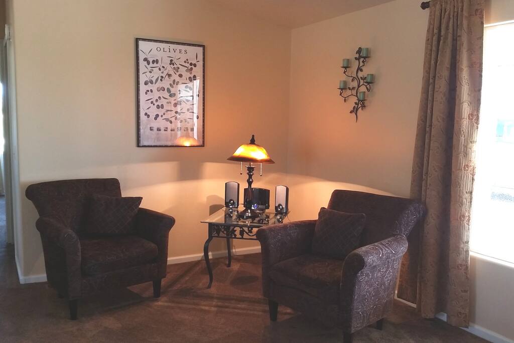Sitting area in the great room.