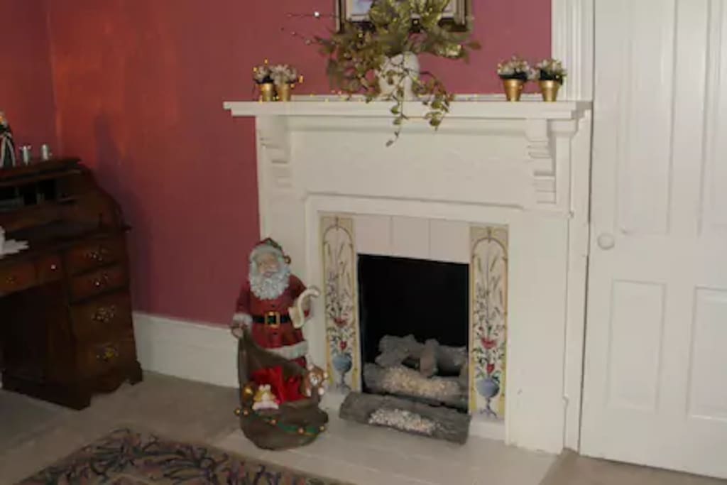 Fireplace in Pink Room