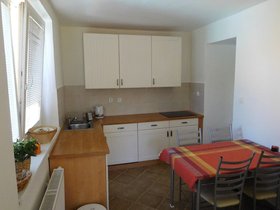 New kitchen with dining table