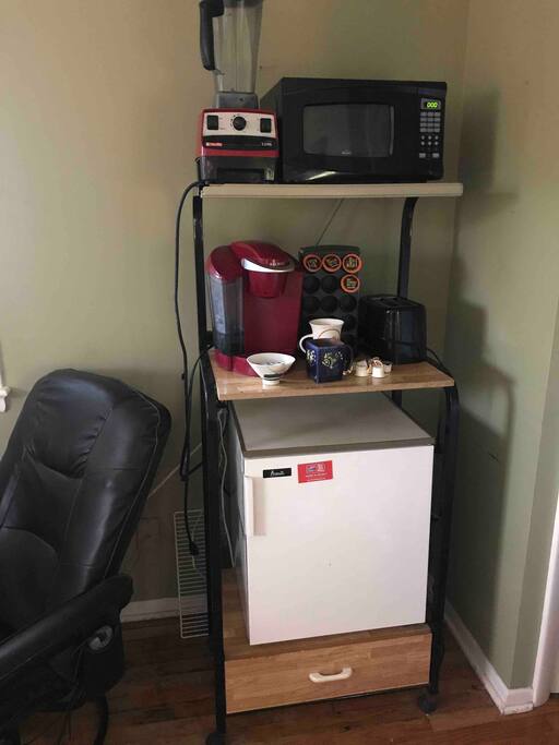 Your own refrigerator, keurig , taster , microwave