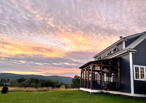 Modern farmhouse with expansive views