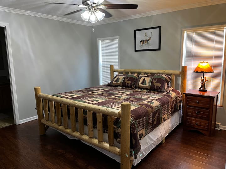 Master bedroom with king size bed