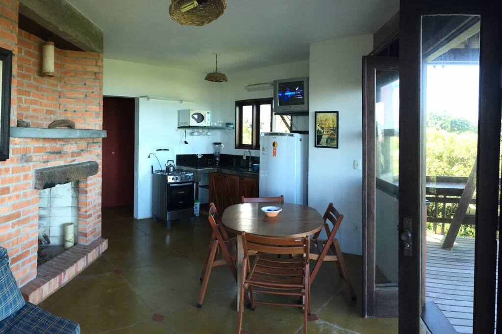 Sala com lareira