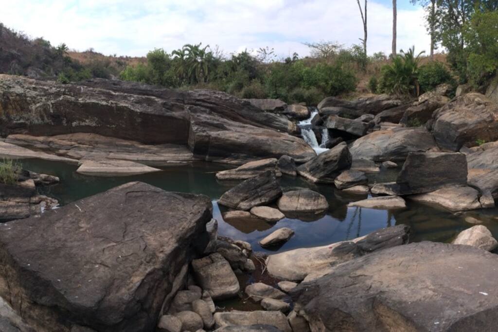A small hike away