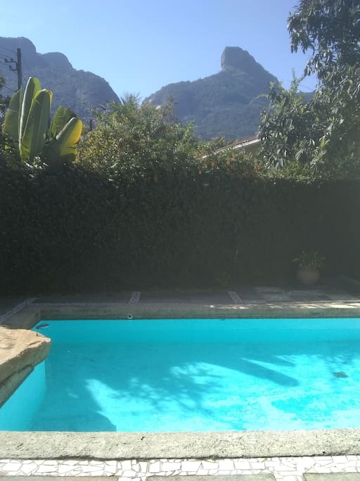 Pool with Tijuca Forest and Pedra da Gavea on the background