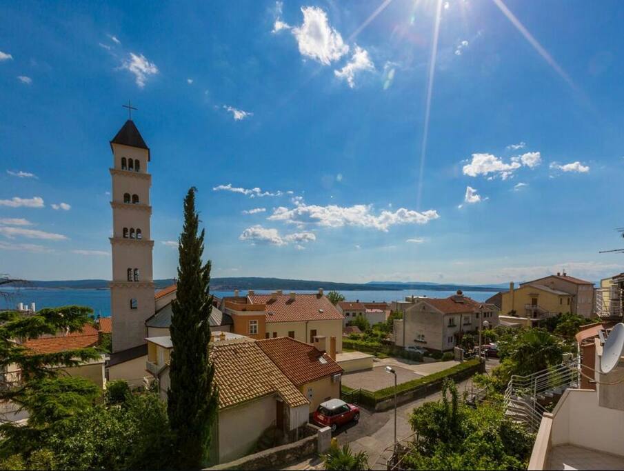 A view from the balcony.