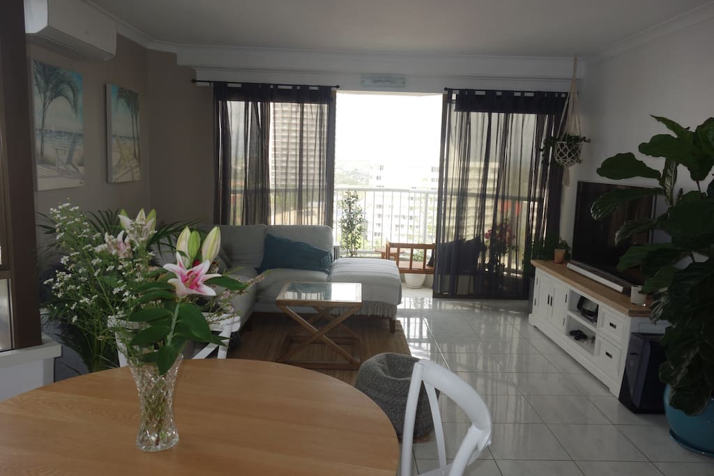 Lounge room overlooking the hinterland